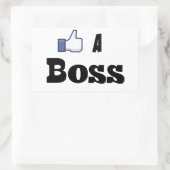 Net als een baas rechthoekige sticker (Tas)