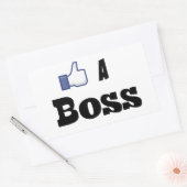 Net als een baas rechthoekige sticker (Envelop)