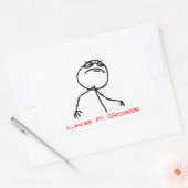 Net als een baas rechthoekige sticker (Envelop)