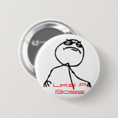 Net als een baas ronde button 5,7 cm (Voorkant /achterkant)