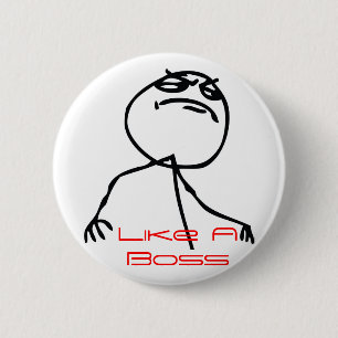 Net als een baas ronde button 5,7 cm