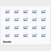 Net als een baas ronde sticker (Vel)