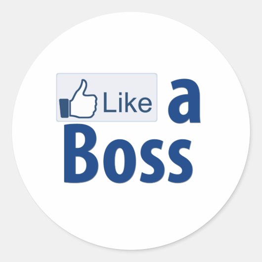 Net als een baas ronde sticker (Voorkant)