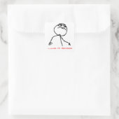 Net als een baas vierkante sticker (Tas)