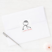 Net als een baas vierkante sticker (Envelop)