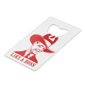 "NET ALS EEN BOSS"-creditcard Flaconopener voor jo Creditkaart Flessenopener (Achterkant Gekanteld)