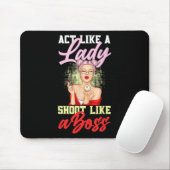 Net als een dame die als een boss Games Billiards Muismat (Met muis)