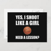 Net als een Girl Basketball Briefkaart (Voorkant / Achterkant)