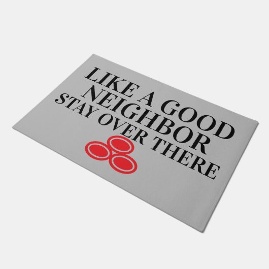 Net als een goed nabuurschap, een grappige Rude Sa Deurmat (Schuin)