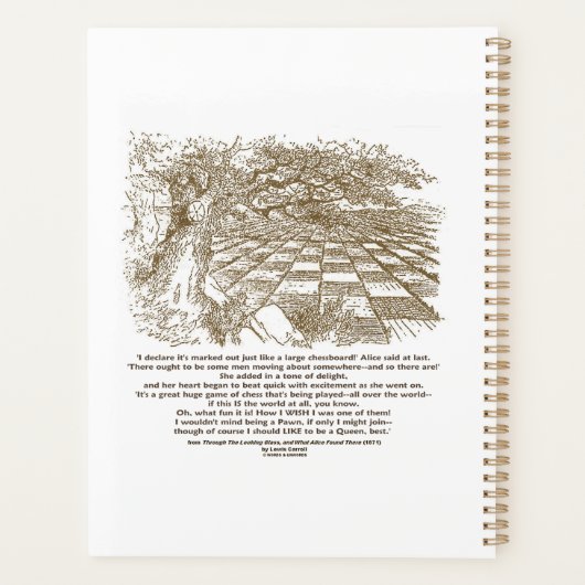 Net als een groot schaakbord voor schaakwonderland planner (Achterkant)