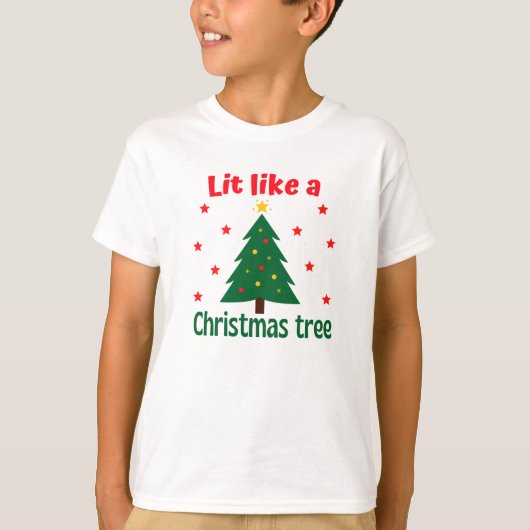 Net als een kerstboomkerstfeest met T-shirt (Voorkant)