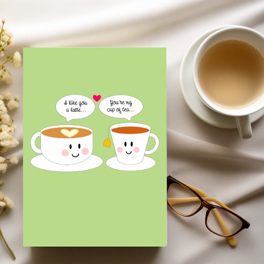 Net als een latte Jubileum Kaart