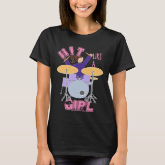Net als een meisje met drummer T-shirt