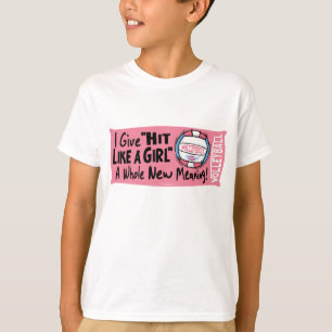 Net als een meisje Volleyball door Mudge Studios T-shirt