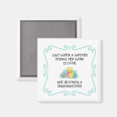 Net als een moeder denkt - grootmoeder magneet (Voorkant / Achterkant)