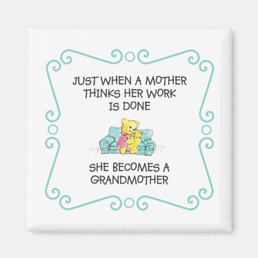 Net als een moeder denkt - grootmoeder magneet (Voorkant)