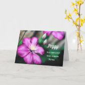 Net als een moeder Paarse Clematis Flower Kaart (Gele Bloem)