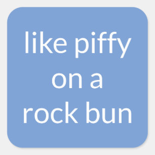 Net als een rockbun Funny Expression Suitcase Vierkante Sticker