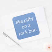Net als een rockbun Funny Expression Suitcase Vierkante Sticker (Envelop)