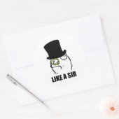 Net als een Sir Monocle Rage Face Meme Ronde Sticker (Envelop)