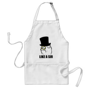 Net als een Sir Monocle Rage Face Meme Standaard Schort