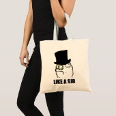 Net als een Sir Monocle Rage Face Meme Tote Bag (Voorkant (product))