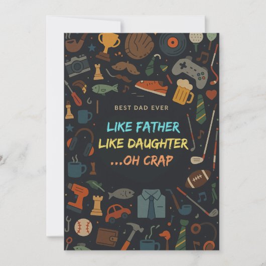 Net als een vader als een dochter. kaart (Voorkant)