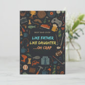 Net als een vader als een dochter. kaart (Staand voorkant)