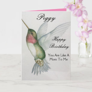 Net als een Wenskaart van de Mam Birthday Hummingb Kaart