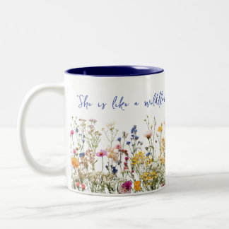 Net als een Wildbloem Tweekleurige Koffiemok