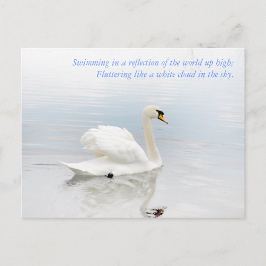 Net als een witte wolk briefkaart (Voorkant)