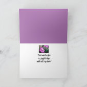 Net als een zuster Birthday Paarse Clematis-kaart Kaart (Binnen)