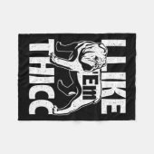 Net als em Thicc - Bulldog Eigenaar Dier Hondenlie Fleece Deken (Voorkant (Horizontaal))