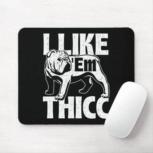 Net als em Thicc - Bulldog Eigenaar Dier Hondenlie Muismat (Met muis)