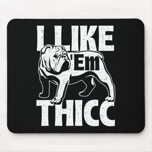 Net als em Thicc - Bulldog Eigenaar Dier Hondenlie Muismat (Voorkant)