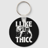 Net als em Thicc - Bulldog Eigenaar Dier Hondenlie Sleutelhanger (Voorkant)