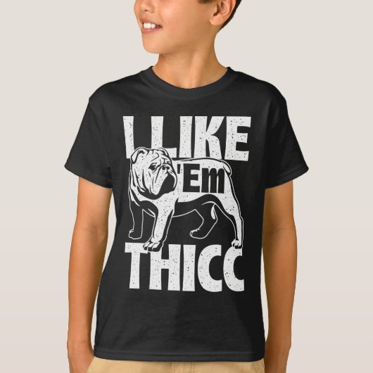 Net als em Thicc - Bulldog Eigenaar Dier Hondenlie T-shirt (Voorkant)
