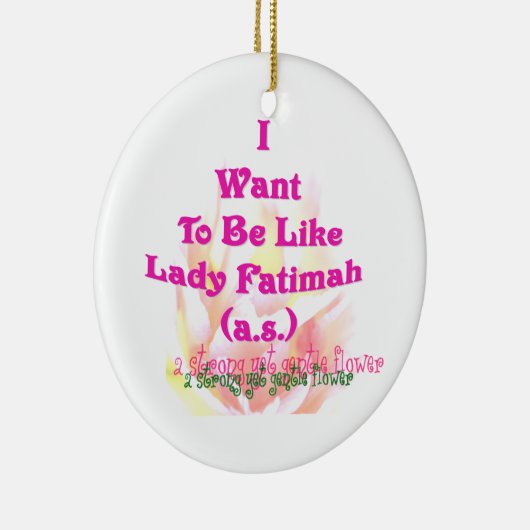 Net als Fatimah Keramisch Ornament (Rechts)