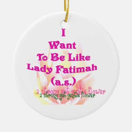 Net als Fatimah Keramisch Ornament (Voorkant)