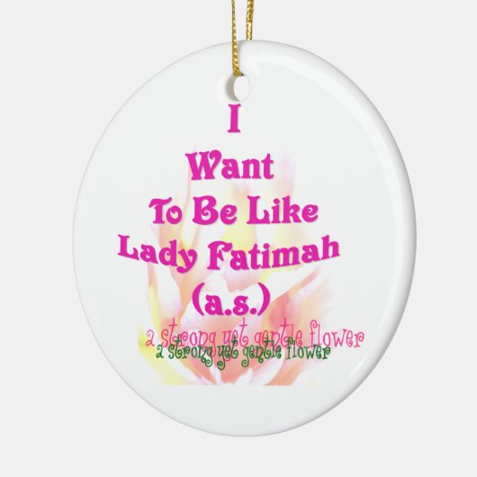 Net als Fatimah Keramisch Ornament (Links)