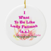 Net als Fatimah Keramisch Ornament (Achterkant)