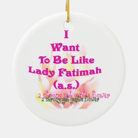 Net als Fatimah Keramisch Ornament (Achterkant)