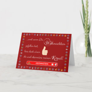 Net als für Weihnachten en Kanal abonnieren! Kaart