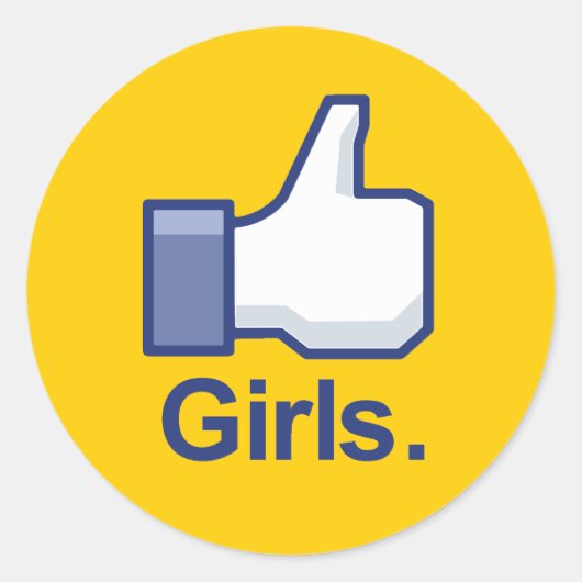 Net als Girls Ronde Sticker (Voorkant)