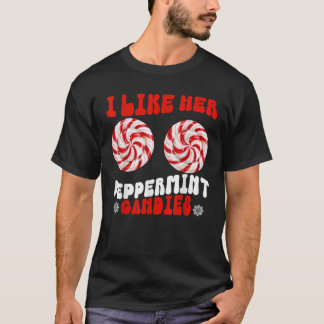 Net als haar pepermunt snoepjes als zijn Kerststok T-shirt