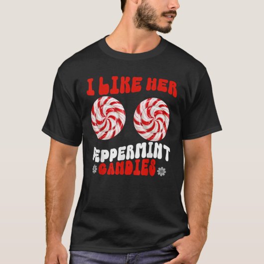 Net als haar pepermunt snoepjes als zijn Kerststok T-shirt (Voorkant)