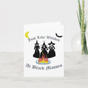 Net als heksen bij Black Mes - Witch Halloween Kaart