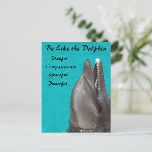 Net als het Briefkaart van de Dolphin (Staand voorkant)