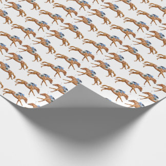 Net als het racewerkpapier voor windpaarden cadeaupapier
