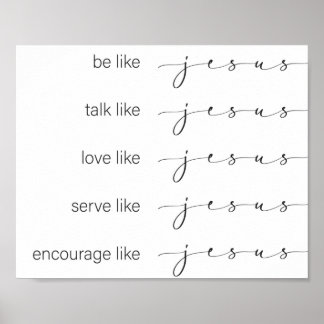 Net als Jezus Poster